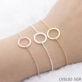 Silver Red Rope Bangle Bracelet Women Jewelry LVSL02