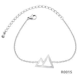 Silver Red Rope Bangle Bracelet Women Jewelry Gift Chain R001