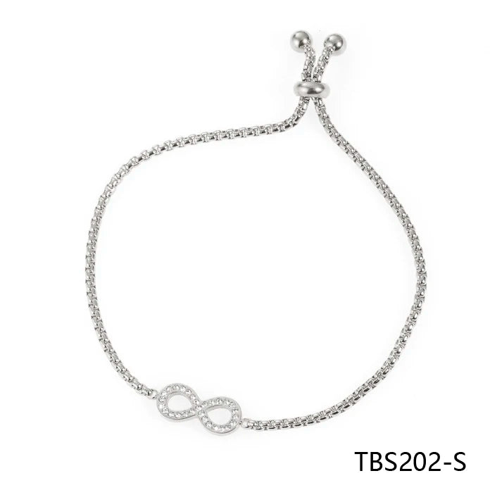 Silver Red Rope Bangle Bracelet Chain TBS202