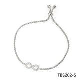 Silver Red Rope Bangle Bracelet Chain TBS202