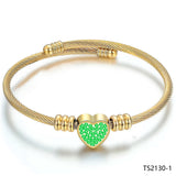 Silver Red Rope Bangle Bracelet Women Jewelry Gift Chain TS2130