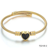 Silver Red Rope Bangle Bracelet Women Jewelry Gift Chain TS2130
