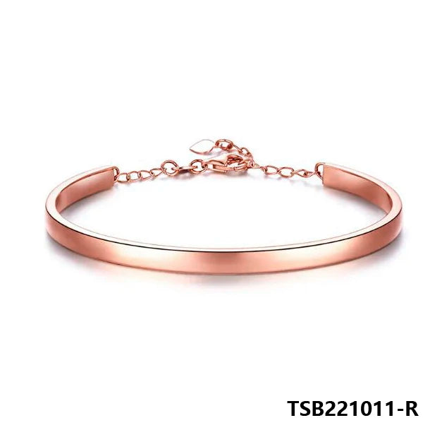 Silver Red Rope Bangle Bracelet Women Jewelry TSB221011