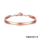 Silver Red Rope Bangle Bracelet Women Jewelry TSB221011