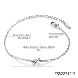Silver Red Rope Bangle Bracelet Women Jewelry TSB22712