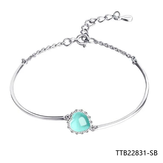 Silver Red Rope Bangle Bracelet Chain Women Jewelry Gift
