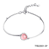 Silver Red Rope Bangle Bracelet Chain Women Jewelry Gift