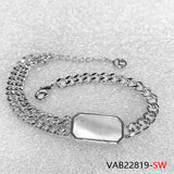 Silver Red Rope Bangle Bracelet Women Jewelry Gift Chain VAB22819