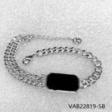 Silver Red Rope Bangle Bracelet Women Jewelry Gift Chain VAB22819