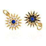 Pave Clear CZ Firework Pendant Dangle Charms for Women Necklace