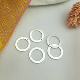 925 Sterling Silver Round Charm with One Hole for Pendants Findings