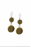 Silver Round Tiger Eye Stone Lady Earrings