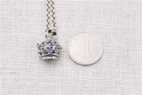 S925 Sterling Silver Hollow Pendant Thai Silver Can Open Jar Box Pendant