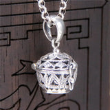 S925 Sterling Silver Hollow Pendant Thai Silver Can Open Jar Box Pendant