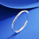 Diamond Clover Bracelet S999 Jewelry Fashionable Push-pull Lucky Rose