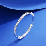 Diamond Clover Bracelet S999 Jewelry Fashionable Push-pull Lucky Rose