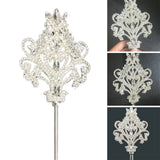 Silver Scepter Wand Crystal Cetros And Tiara Women's Ornaments