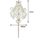 Silver Scepter Wand Crystal Cetros And Tiara Women's Ornaments