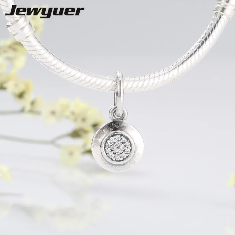 925 Silver Signature Dangle Charm for Bracelet Necklace DIY Mom