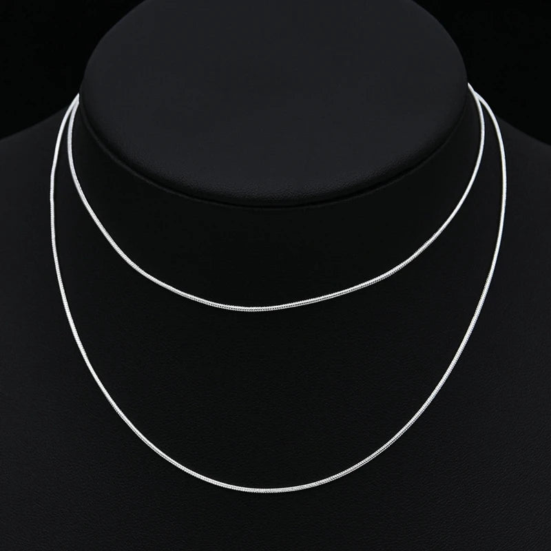 Silver Snake Bone Chain Choker Necklace for Women Punk Jewelry