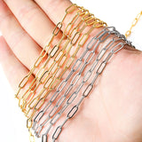 Silver Stainless Steel Paperclip Chain DIY Jewelry Making
