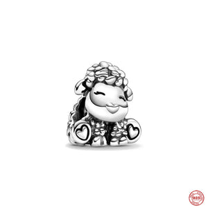 Sterling 925 Silver Bead Pendant Dangle Charm for Bracelet