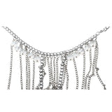 Silver Tassel Body Chain Multilayer Necklace for Women