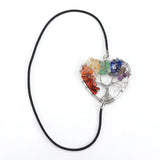 Heart Shaped Chakra Elastic Bookmark Gift Colorful Reiki Healing Stone