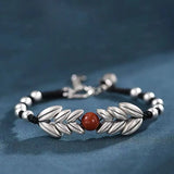 Vintage Wheat Ear Bracelet Handwoven Bead Ornament