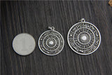 S925 Sterling Silver Jiugong Gossip Pendant Couple Necklace