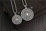 S925 Sterling Silver Jiugong Gossip Pendant Couple Necklace