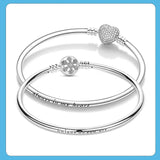 925 Silver Always in my Heart Engraved Bangle & Bracelet for Women