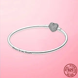 925 Silver Always in my Heart Engraved Bangle & Bracelet for Women