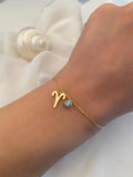 Personalized Zodiac Birthstone Bracelet