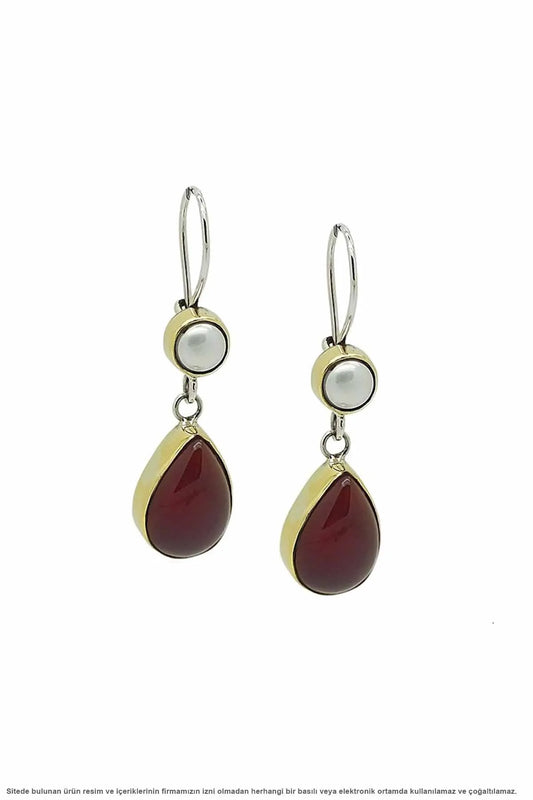 Silver Agate Stone Women Earrings