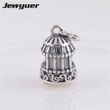 Silver Animal Charms with Golden Song Bird 925 Sterling Silver Jewelry