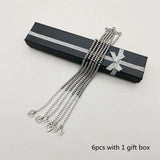 4mm Stainless Steel Beads Bracelet Bangle Heart Charm Women Bracelet