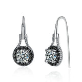 925 Silver Flower Spinel Engagement Dangle Earrings for Women