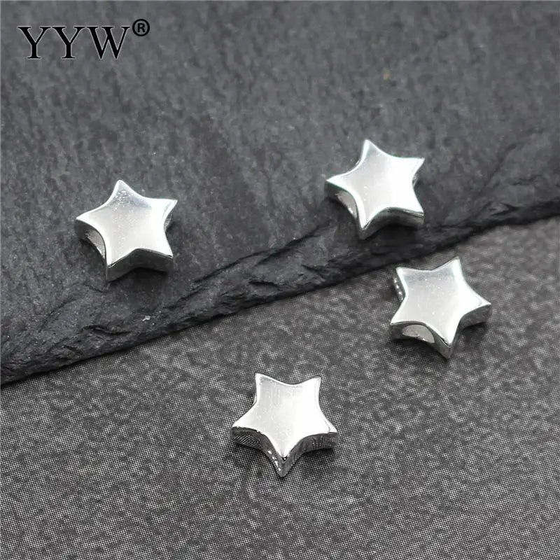 2mm Silver Star Beads DIY Bead Lot Size:7.20x7.20mm