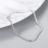 Silver Cauliflower Bracelet Sparkling Girlfriend's Chain Star Chain