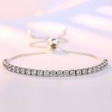 Silver Chain Bracelet with Cubic Zirconia for Women