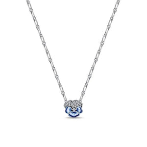 Silver Flower Necklace for Women Girls Party Birthday