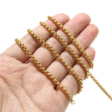 Stainless Steel Square Shape Long Chains for Jewelry Making - Silver/Gold Tone