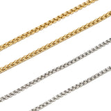 Stainless Steel Square Shape Long Chains for Jewelry Making - Silver/Gold Tone