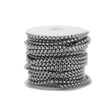 Stainless Steel Square Shape Long Chains for Jewelry Making - Silver/Gold Tone