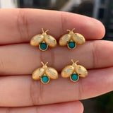 Crystal Seven Star Ladybug Earrings Bohemian Women's Gift