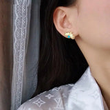 Crystal Seven Star Ladybug Earrings Bohemian Women's Gift