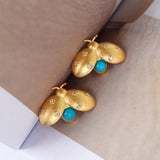 Crystal Seven Star Ladybug Earrings Bohemian Women's Gift