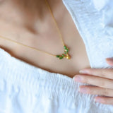 Silver Inlaid Hetian Jade Elk Head Pendant Necklace - Chinese Retro Women's Gift