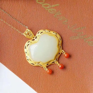 Hetian Jade Pendant Necklace Tassel Charm